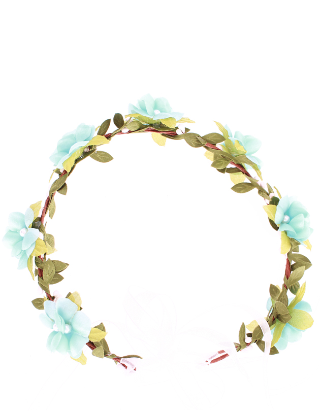 Lola Floral Crown in Blue